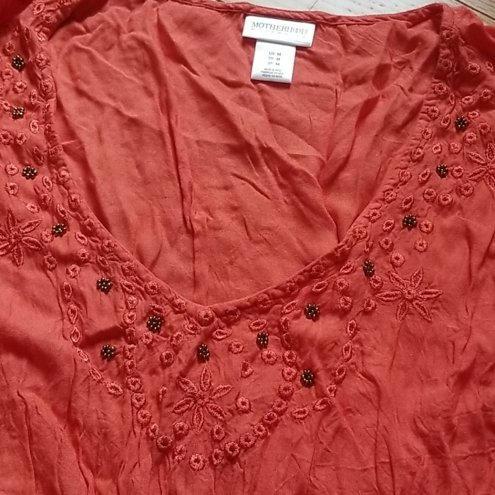 Coral motherhood maternity tunic/top